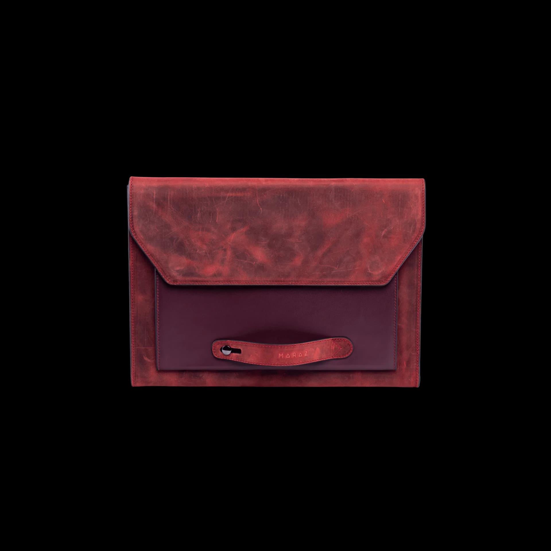Porte-Document Rouge Bordeau Vieilli